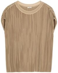 JOSEPH - Cedre Pleated Satin Top - Lyst