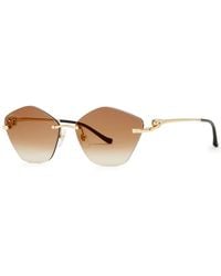 Cartier - Rimless Hexagon-frame Sunglasses - Lyst