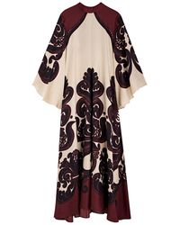 La DoubleJ - Magnifico Printed Silk-Satin Maxi Dress - Lyst