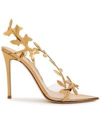 Gianvito Rossi - Flavia 105 Metallic Leather Sandals - Lyst