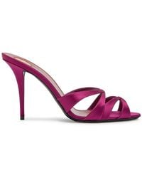 Saint Laurent - Chandelle 95 Satin Mules - Lyst