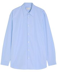 Dries Van Noten - Croom Pinstriped Cotton-Poplin Shirt - Lyst