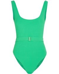 Melissa Odabash - Rio Belted Ribbed Swimsuit - Lyst