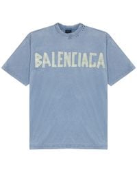 Balenciaga - Tape Type Logo Cotton T-Shirt - Lyst