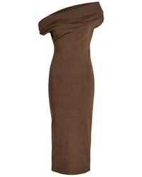 ARMARIUM - Debra Asymmetric Stretch-Knit Midi Dress - Lyst