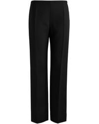 The Row - Vesco Straight-Leg Wool Trousers - Lyst