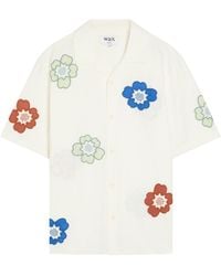 Wax London - Didcot Floral-Embroidered Cotton-Blend Shirt - Lyst