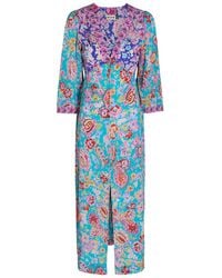 RIXO London - Dahlia Floral-Print Silk Midi Dress - Lyst