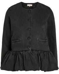 LIBEROWE - Peplum Denim Jacket - Lyst