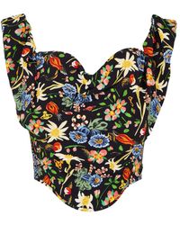 Vivienne Westwood - Sunday Floral-Print Corset Top - Lyst