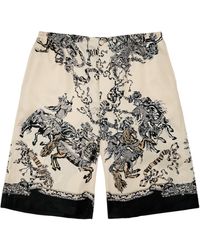Gucci - Printed Silk-satin Shorts - Lyst