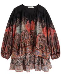 Zimmermann - Rhiannon Ruffle Billow Silk Blouse - Lyst
