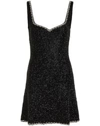 Alice + Olivia - Eve Embellished Stretch-Mesh Mini Dress - Lyst