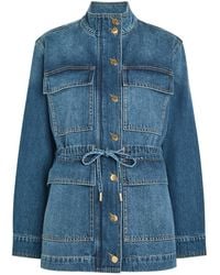 Veronica Beard - Truman Drawstring Denim Jacket - Lyst