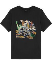 Rails - New York Logo-Print Cotton T-Shirt - Lyst