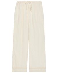 SOLAQUA - Giulia Embroidered Wide-Leg Trousers - Lyst