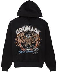 God Made - City Of Trouble Printed Hooded Cotton Sweatshirt - Lyst
