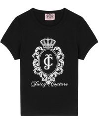 Juicy Couture - Heritage Crest Logo Stretch-cotton T-shirt - Lyst