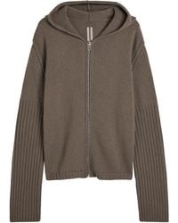 Rick Owens - Zipped Hooded Cashmere Jumper - Lyst