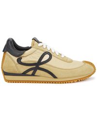 Loewe - Flow Runner Monogram Leather And Shell Trainers - Lyst
