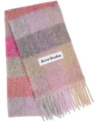 Acne Studios - Vally Checked Wool-Blend Scarf - Lyst
