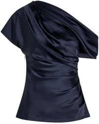 Jonathan Simkhai - Phoebe Draped Satin Top - Lyst