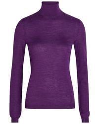 Maison Margiela - Roll-Neck Wool And Silk-Blend Top - Lyst