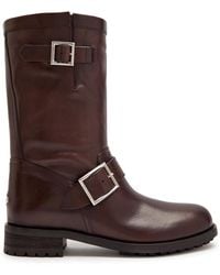 Jimmy Choo - Biker Leather Mid-Calf Boots - Lyst