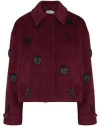 Jonathan Simkhai - Katya Bead-Embellished Wool-Blend Jacket - Lyst