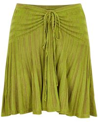 Free People - Sylvia Space-dyed Ribbed-knit Mini Skirt - Lyst