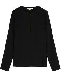 Stella McCartney - Arlesa Half-zip Stretch-crepe Top - Lyst