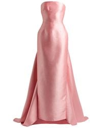 Solace London - Imani Strapless Faille Gown - Lyst