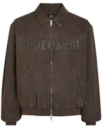 Represent - Roscoe Logo-Appliquéd Cotton-Twill Bomber Jacket - Lyst