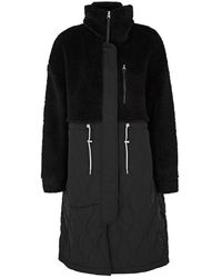 Varley - Walsh Quilted Shell And Faux Shearling Coat - Lyst