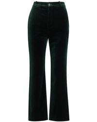 Saint Laurent - Straight-Leg Velvet Trousers - Lyst