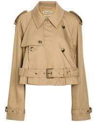 JW Anderson - Belted Cropped Cotton Trench Coat - Lyst