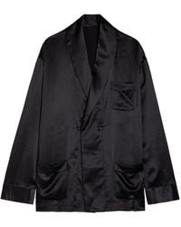 Delos - Gilbert Double-Breasted Silk Jacket - Lyst