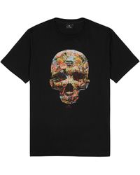 PS by Paul Smith - Sticker Skull Printed Cotton T-shirt - Lyst