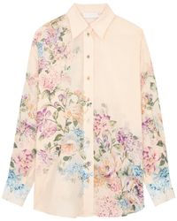 Zimmermann - Halliday Floral-Print Ramie Shirt - Lyst
