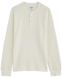 Wax London - Halton Waffle Cotton Henley T-Shirt - Lyst