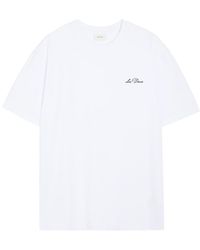 Les Deux - Logo-Embroidered Cotton T-Shirt - Lyst