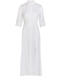 Max Mara - Cotton-Blend Maxi Shirt Dress - Lyst
