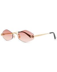 Cartier - Panthère De Rimless Hexagon-Frame Sunglasses - Lyst