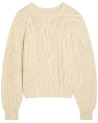 Free People - Frankie Cable-Knit Cotton Jumper - Lyst