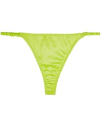Love Stories - Lily Ruffled Satin Thong - Lyst