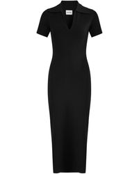 AEXAE - Knitted Polo Maxi Dress - Lyst