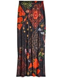Never Fully Dressed - Dorris Printed Mesh Midi Skirt - Lyst