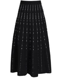 JOSEPH - Stripe-Embroidered Knit Maxi Skirt - Lyst