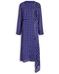 Tory Burch - Floral-Jacquard Chiffon Wrap Midi Dress - Lyst