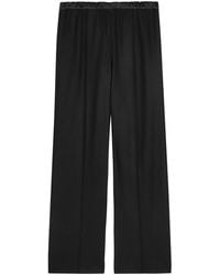 Vince - Satin-Trim Straight-Leg Trousers - Lyst